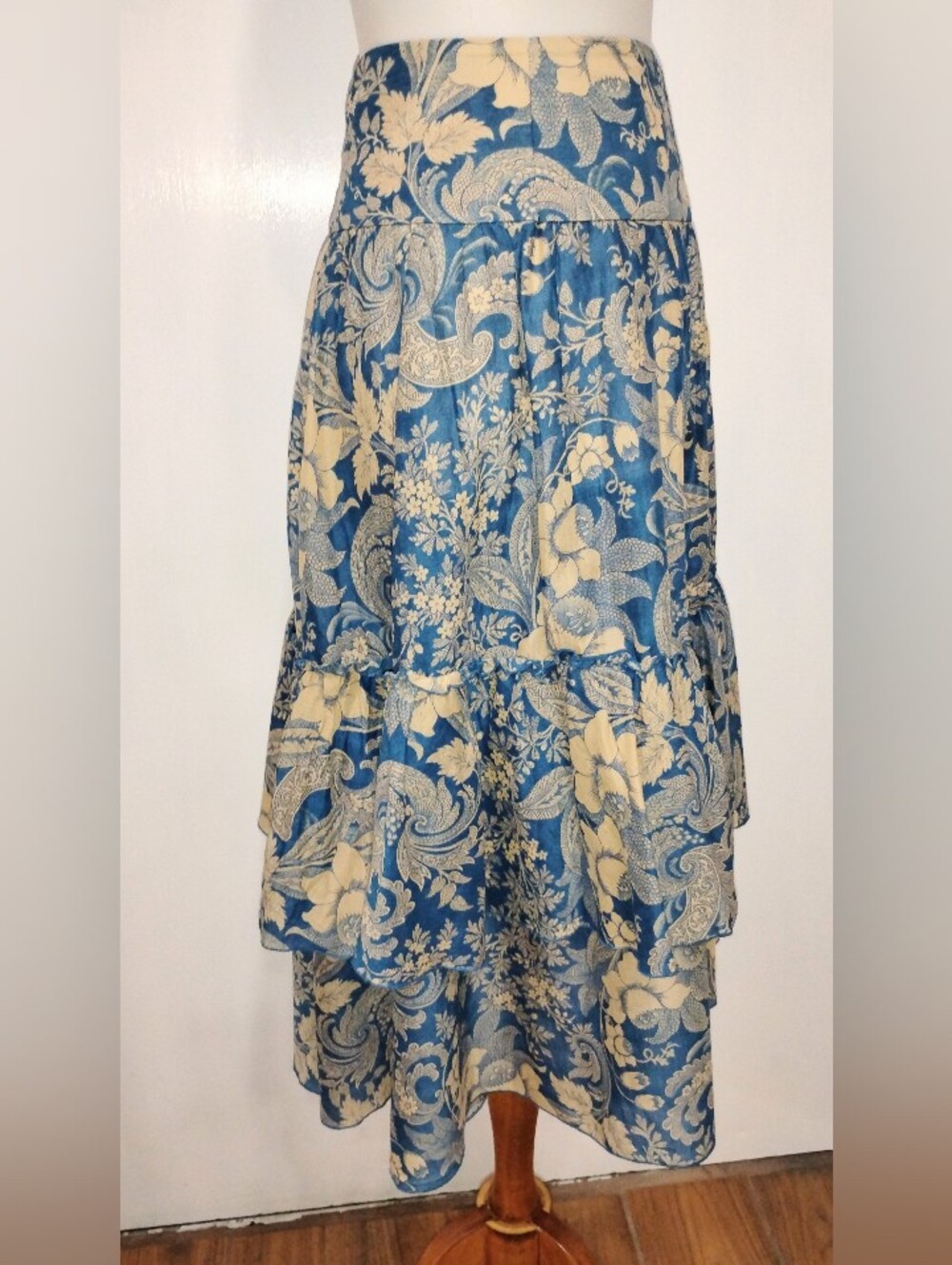 DOUBLE RUFFLE COTTON SKIRT